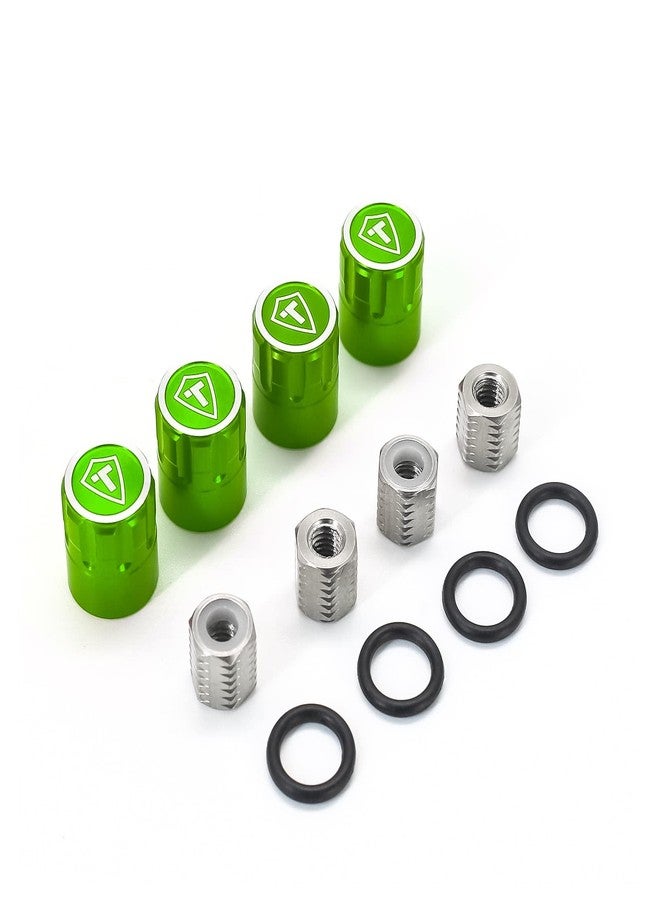 TREAL 1.9 Wheel Center Caps M4 Nuts(4P) for 1/10 RC Crawler TRX4 Axial SCX10 III SCX10 II Capra (Green) - Image 1